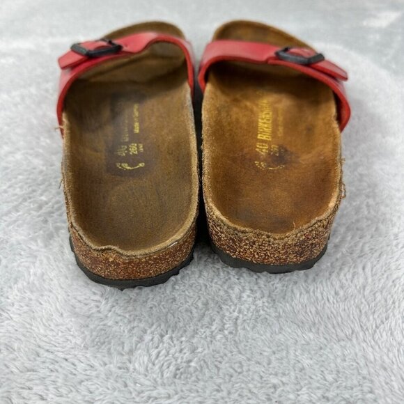 Birkenstock Madrid Red Leather Sandals Women’s Size 40 Narrow - Picture 6 of 10